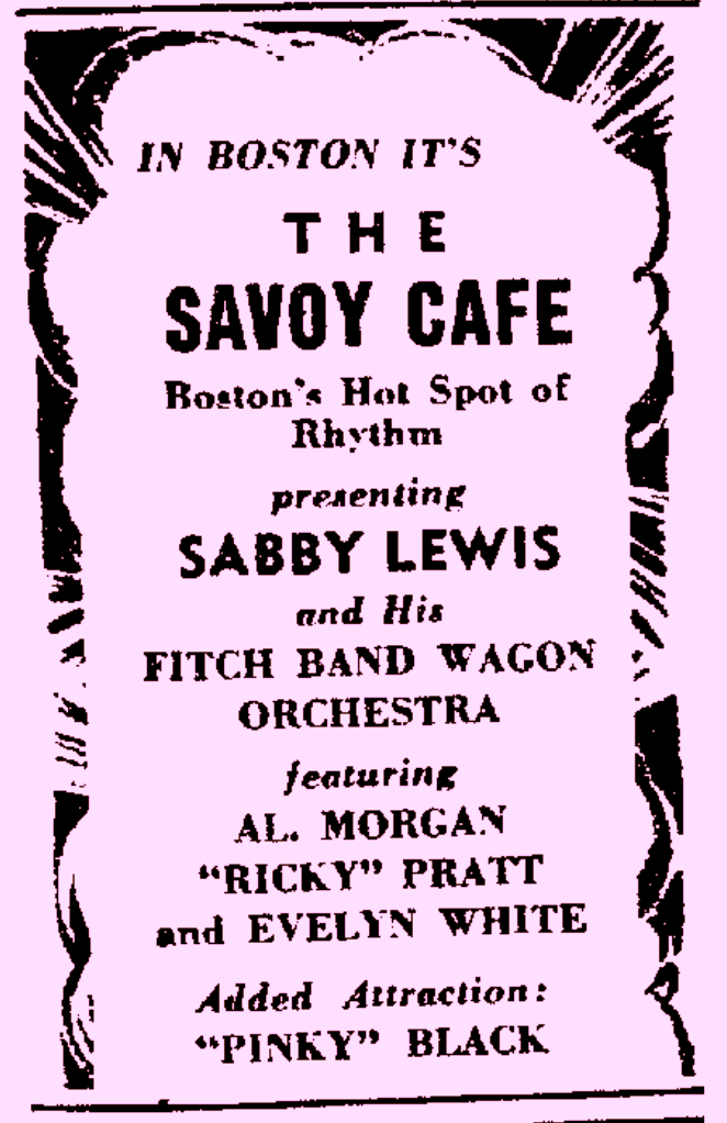 1942 0808 Afro Am - Sabby Lewis ad with MORGAN.png
