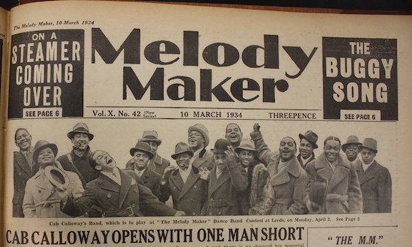 1934 0310 Melody Maker - Photo Cab band arriving Southampton.jpg