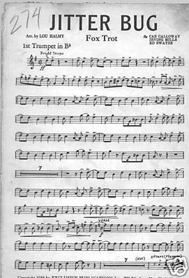 Jitter Bug sheet music, Cab Calloway, Edwin Swayzee